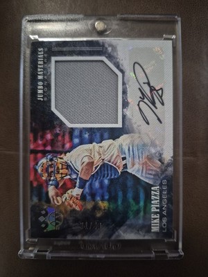 2018  DIAMOND KINGS Mike Piazza JUMBO GRAY JERSEY HOLO  AUTO 31/49