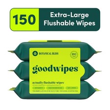 Flushable Wet Wipes for Adults Gentle Cleansing with Botanical Bliss Scent