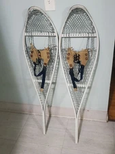U.S. Magline Snowshoes Military 1987 Aluminum 46" Long Original Bindings