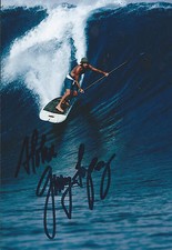 Gerry Lopez auto 4x6 photo Surfing Legend Conan Mr. Pipeline RARE COA LOOK