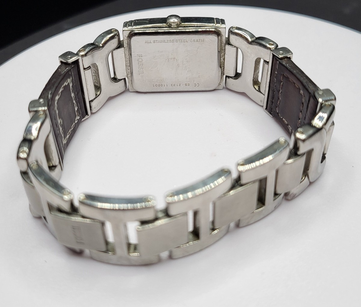 Fossil ES-2133 Ladies Silver and Leather Fossil Carlie ???? ????? ????? ? ES4735  main image 4