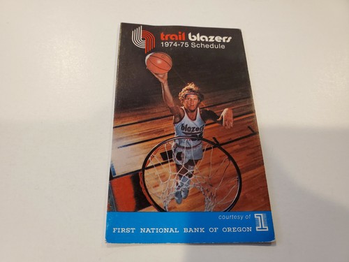 RS20 Portland Trail Blazers 1974/75 NBA Basketball Pocket Schedule - Bank