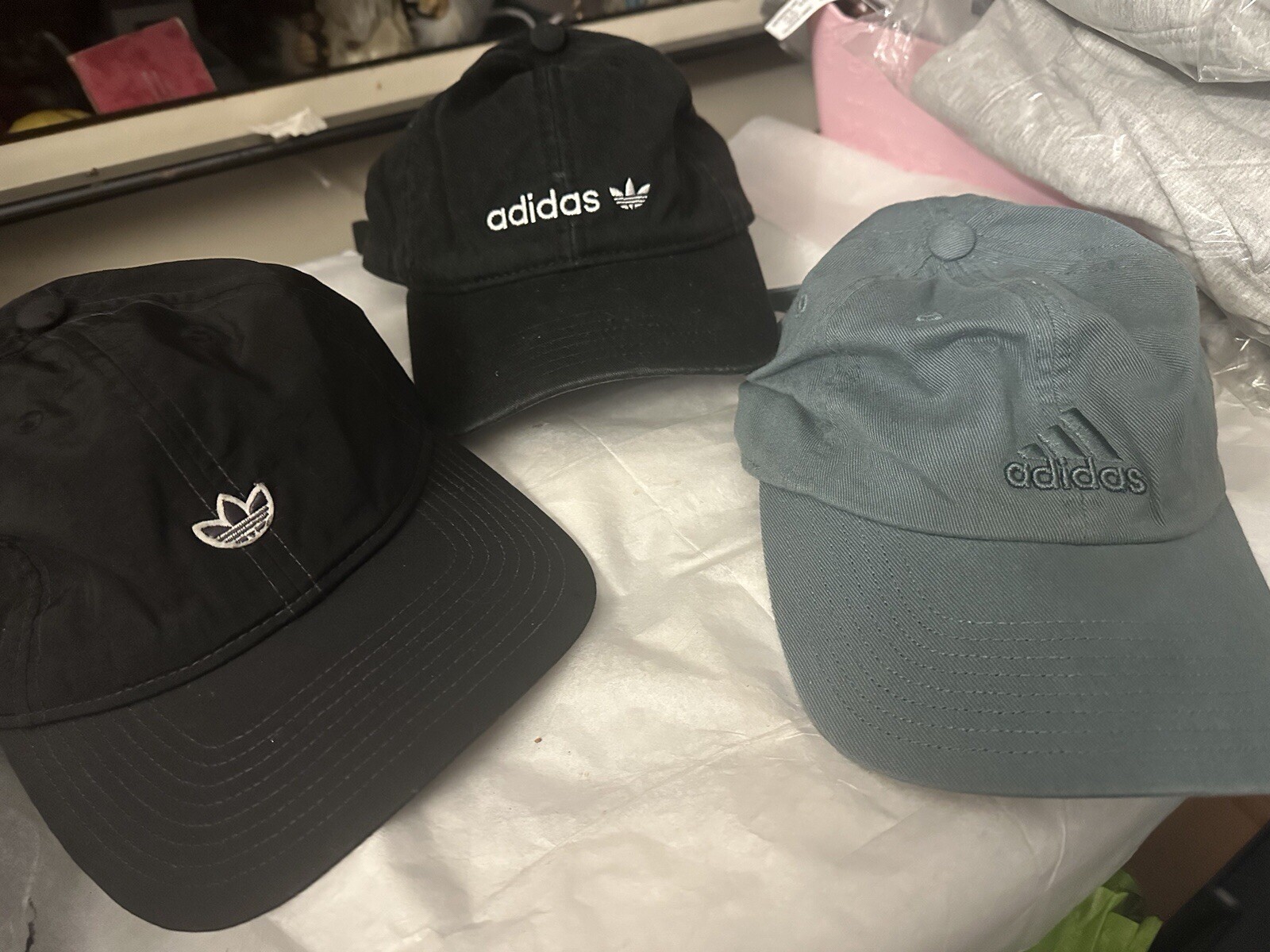 Vintage Adidas Adjustable Hats Set Of 3