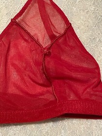 La Perla Agata Triangle Bra 36B Valentine Red Wire Free