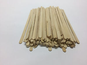 500 Wooden Coffee Stirrers Craft Waxing Ice Block Stick 140 x 6 x 1.3 mm