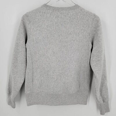 Champion Vintage Reverse Weave Warm Up Logo Gray Crew Neck