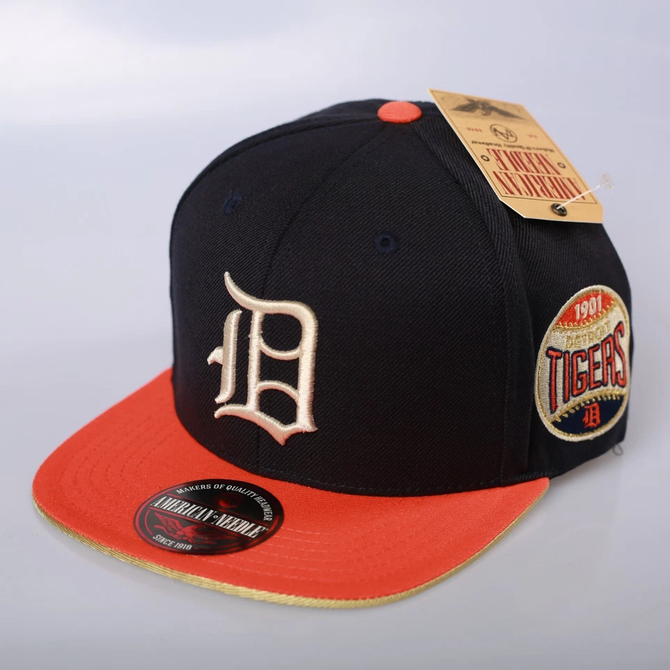 Gorra de béisbol de los Tigres de Detroit Snapback MLB American Needle naranja/azul marino/dorada Foto 2 de 4