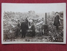 WW1 Bombardiert Aus Heim Keller Paris Frankreich RPPC Postkarte