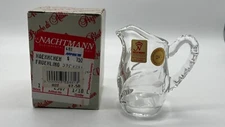 Nachtmann Bleikristall Crystal Pitcher Vase Clear Etched Germany Original Box