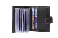 DUO DUFFEL Multicolored PU Leather RFID Protected 20 Slot Credit Card Holder