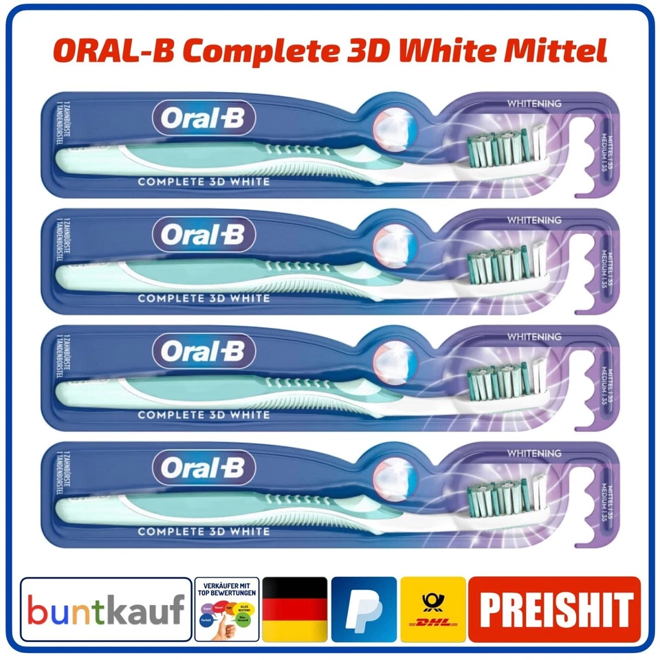 PROCTER & GAMBLE Oral-B Complete 3D White Zahnbürste 35 Medium, 4 Stück