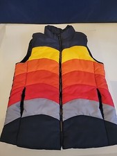 Women's Puffer Vest Size Med Rainbow 