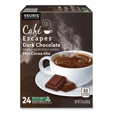 Cafe Escapes Milk Chocolate Hot Cocoa K-Cups, 24/Box