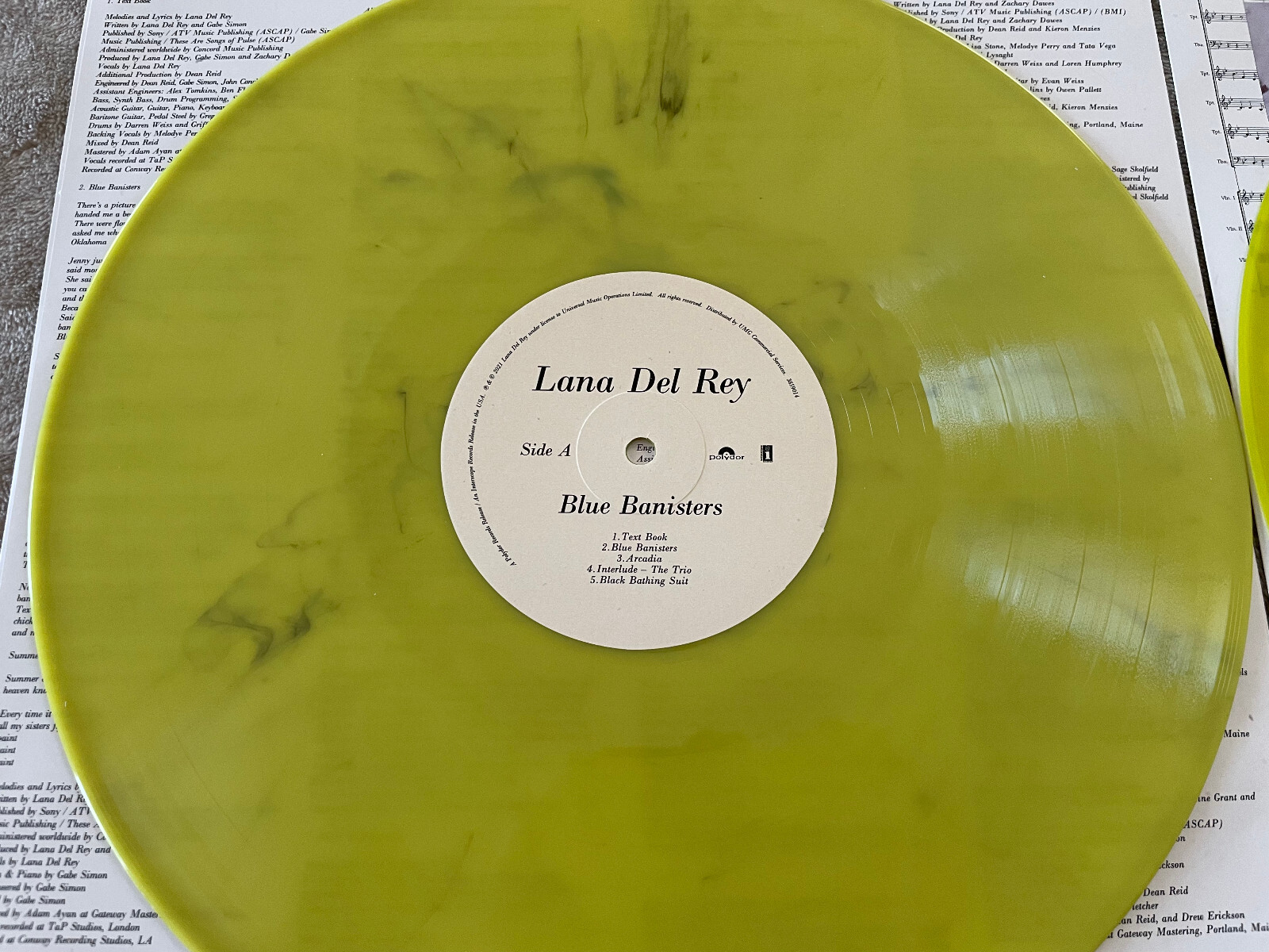 Lana Del Rey Blue Banisters Yellow Vinyl Long Beach/2023 Miscolored