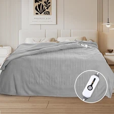 Electric Heated Blanket Full Size 72"X84", Soft Fleece with 10 Hours Auto-Off & 