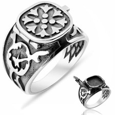 Massiver 925 Sterling Silber Deli Yurek Yusuf Miroglu Herren Ring