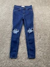 Free People Jeans Womens 27R Skinny Stretch Mid Rise Distressed Ladies 27x27