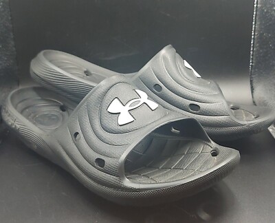 UNDER ARMOR LOCKER IV SLIDE BLACK/WHITE WATERPROOF