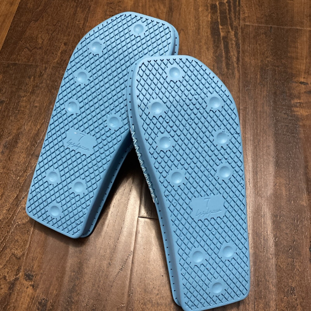 Adidas Y-3‎ Yohji Yamamoto x Adidas Vapour Blue Cyan Water Slides Men\'s Size 5 Adidas Y-3 Yohji Yamamoto Blue Cyan Water | Mercari main image 2
