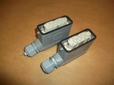 2pc Harting Wiring Hood w/ Insert 09200161541 21 PIN USED