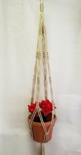 MACRAME PLANT HANGER 46 inch Vintage Style 6mm CHOOSE COLOR