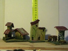 Casette  per presepe Vintage in LEGNO e cartone..