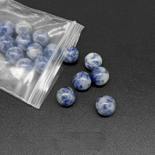 Wholesale 50pcs 12 mm Natural Sodalite Stone Round Ball No Hole Beads Jewelry