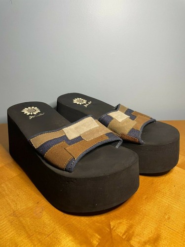 yellow box platform sandals