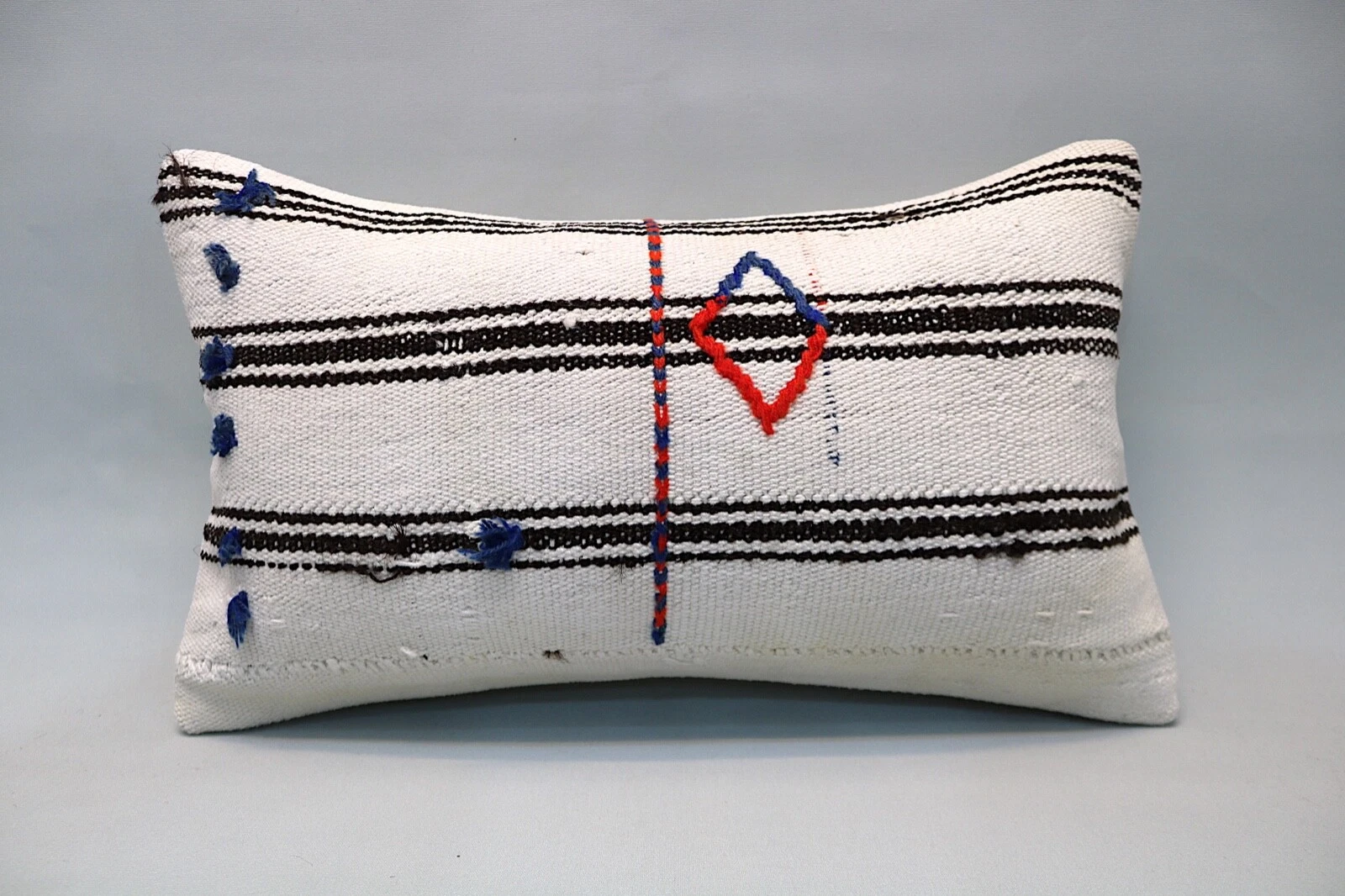 Hemp Pillow, 12x20 in, Decorative Pillow, Ethnic Boho Pillow, Throw Pillow