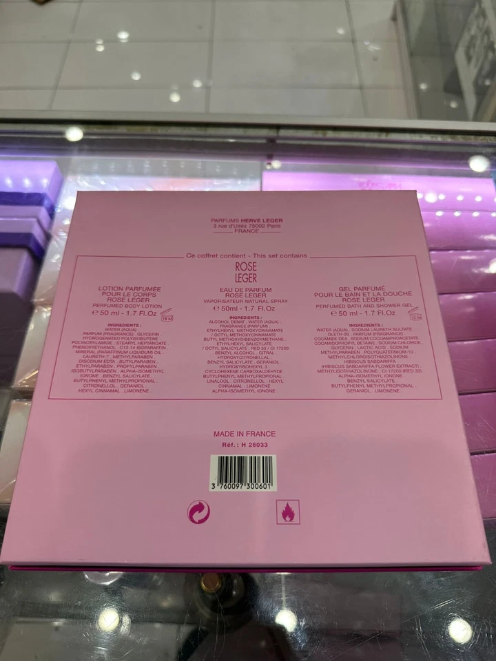 Herve Leger Rose Leger 1.7oz/50ml EDP Spray 3 Piezas Set de Regalo Mujeres Nuevo En Caja Foto 2 de 4