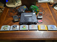 Nintendo 64 Console Bundle w/ 2 Controllers, 6 Games, Transfer Pak, +More Tested