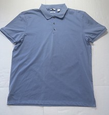 CALVIN KLEIN Classic Fit Mens Polo Shirt Blue Size Large