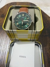 50 m (5 ATM) Wasserdichtigkeit Fossil Armbanduhren mit Leder