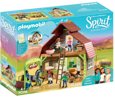 PLAYMOBIL 70118 SPIRIT: Riding Free Pferdestall Lucky, Pru & Abigal Stall SELTEN