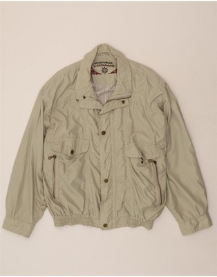 C.COMBERTI Mens Bomber Jacket IT 54 2XL Green Polyester DR30