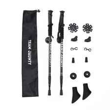 Pair of 2 Trekking Poles Walking Hiking Sticks Anti-shock Adjustable Alpenstock