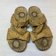 Vionic Womens 9 Lauren Slide Sandals Cork Gold Metallic Orthotic Comfort Casual