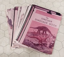 Sinclair Dinosaur Book lot (12), 3.5"x5" color photos, James E. Allen, Aug 1976