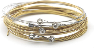 6er Pack Akustikgitarrensaiten Nickel Alloy Strings Clear und Gold Set Geeignet 