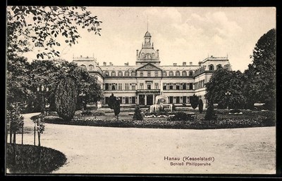 Postcard Hanau/boiler city, Philippsruhe Castle 1912 