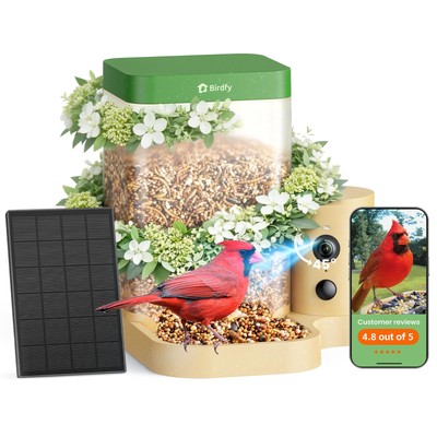 Bird Feeder with Camera for Rookie - Solar Powered Outdoor Bird Feeder with D...