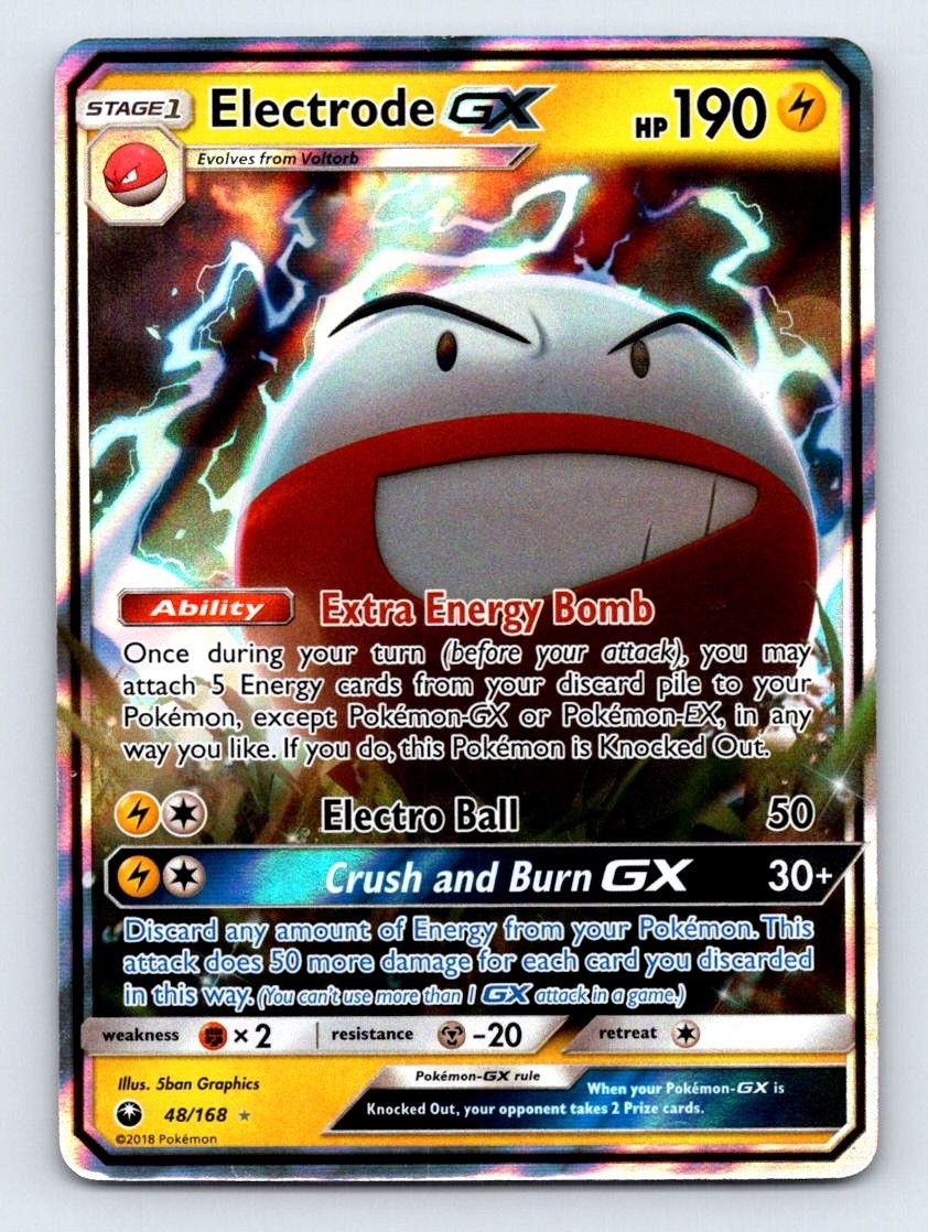 2018 Pokemon ELECTRODE GX 48/168 SM Celestial Storm Holo