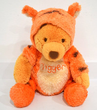 Disney Winnie the Pooh Plush As Tigger Stuffed Animal Toy 10"Tall Rattle Soft