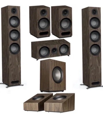 Jamo S809 7.1 Home Theater Pack Floorstanding Bookshelf Center Sub Walnut