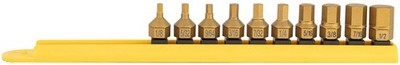 Mayhew Tools 16004 Titanium-Coated Low-Profile Dual Drive Set, SAE Hex, 10-Pi...