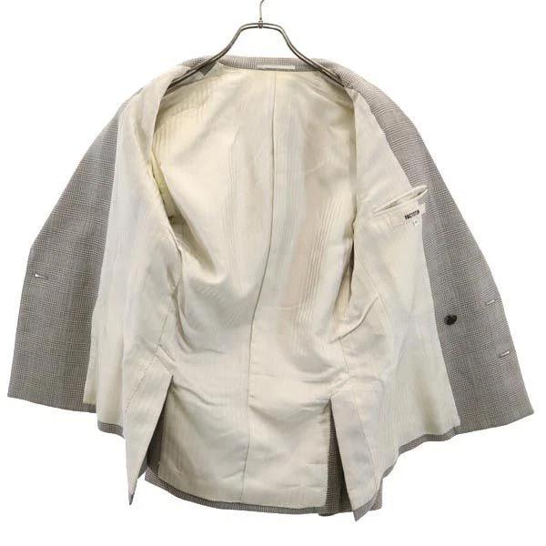 Used FACTOTUM Made in Japan wool Glen Check Pattern tailored jacket Men's - product detail image 7