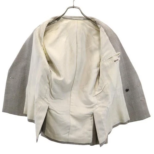 Used FACTOTUM Made in Japan wool Glen Check Pattern tailored jacket Men's image 7