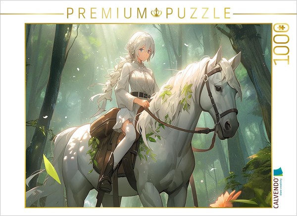 Calvendo Puzzle Horseback Ride In The Forest | 1000 Pieces, Finished Size 25.2 ×-image