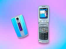 Vintage Y2K Blue Samsung Flip Cell Phone.Rare.Works 