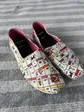 Toms X Monopoly Womens Alpargata Canvas Shoes Size 7.5 Preowned WITHOUT BOX